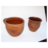 2 REDWARE HANDLED MUG & CUP