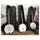 (3) 5 string banjos (3) 5 string banjos