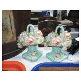 small cast iron flower door stops