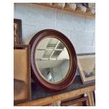 Victorian oval walnut mirror Victorian oval walnut mirror
