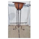 wrought iron fern stand with pot