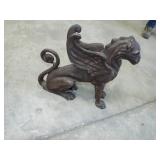 cast iron winged griffin