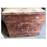 PRIMITIVE WALTER BAKER WOOD COCOA BOX PRIMITIVE WALTER BAKER WOOD COCOA BOX