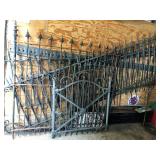 DECORATIVE WROUGHT IRON FENCING AND GATE