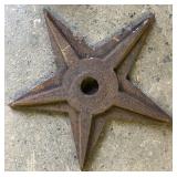 EARLY CAST IRON BRICK REINFORCED STAR