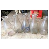 5 RETRO MILK BOTTLES