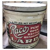 RACO 25 LB. LARD TIN RACO 25 LB. LARD TIN