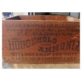 ANTIQUE WOODEN AMMONIA BOX