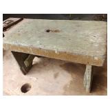 ANTIQUE PLANK FOOT STOOL