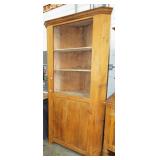 EARLY PINE OPEN TOP CORNER CUPBOARD