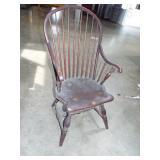 BOW BACK WINDSOR STYLE ARM CHAIR