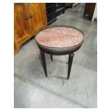 RETRO ROUND MARBLE TOP GALLERY TABLE