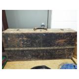 WOODEN DROP FRONT TOOL BOX