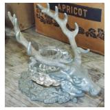 METAL DEER HEAD INKWELL METAL DEER HEAD INKWELL