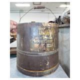 EARLY WOODEN PAINT BUCKET EARLY WOODEN PAINT BUCKET