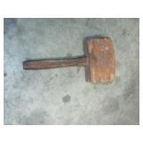 EARLY WOOD BOAT CAULKING MALLET