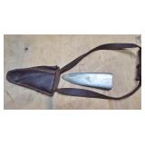 TOBACCO SPEAR AND LEATHER POUCH