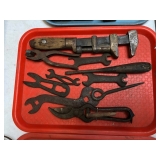 ASSORTED WRENCHES AND TOOLS