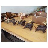CAST IRON SANTA AND SLEIGH CAST IRON SANTA AND SLEIGH