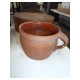 REDWARE HANDLED CROCK REDWARE HANDLED CROCK