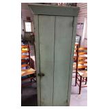 Chimney Cupboard in Green Paint signed & dated inside with Bill of Sale from 1999