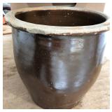 BROWN STONEWARE CROCK