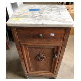 VICTORIAN WHITE MARBLE TOP NIGHTSTAND VICTORIAN WHITE MARBLE TOP NIGHTSTAND