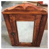 SMALL WOOD CORNER MEDICINE CABINET