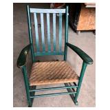 EARLY WOVEN SLAT BACK ROCKER EARLY WOVEN SLAT BACK ROCKER