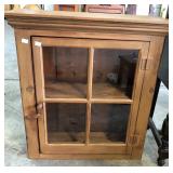 EARLY GLASS FRONT CABINET