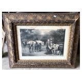 VICTORIAN PRINT GILDED FRAME