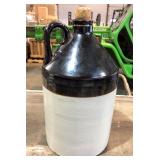 EARLY BROWN OVER WHITE STONEWARE JUG EARLY BROWN OVER WHITE STONEWARE JUG