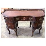 EARLY MAHOGANY BOMBAY SIDE KNEE HOLE VANITY