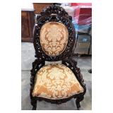 LADIES FANCY CARVED VICTORIAN SIDE CHAIR