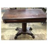 FANCY VICTORIAN CLAW FOOT GAME TABLE FANCY VICTORIAN CLAW FOOT GAME TABLE