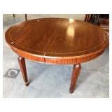 FANCY INLAID TOP TAPERED LEG TABLE FANCY INLAID TOP TAPERED LEG TABLE
