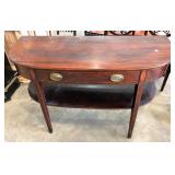 OVAL OPEN FRONT MAHOGANY SERVER