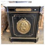 FANCY EBONIZED MARBLE TOP STAND FANCY EBONIZED MARBLE TOP STAND