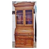 VICTORIAN CYLANDER ROLL TOP W/ BOOKCASE TOP VICTORIAN CYLANDER ROLL TOP W/ BOOKCASE TOP
