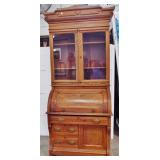 VICTORIAN CYLANDER ROLL TOP W/ BOOKCASE TOP