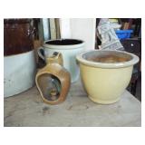 ASSORTED STONEWARE CROCKS ASSORTED STONEWARE CROCKS