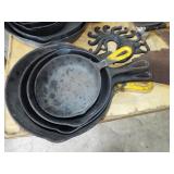 ASSORTED CAST IRON FRY PANS ASSORTED CAST IRON FRY PANS