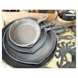 ASSORTED CAST IRON FRY PANS ASSORTED CAST IRON FRY PANS