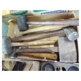 ASSORTED HAMMERS AND TOOLS