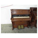 VICTORIAN WALNUT PUMP ORGAN