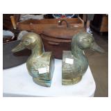 BRASS DUCK BOOKENDS