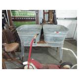 GALVANIZED DOUBLE TUB AND STAND GALVANIZED DOUBLE TUB AND STAND
