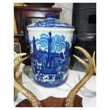 BLUE DECORATED JAR