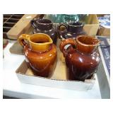 SMALL STONEWARE PITCHERS