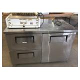 Stainless Steel 2-Drawer & 1-Door Cooler with Counter Top